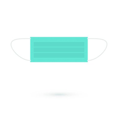 Düz şablon / tıp maske. Vektör çizim