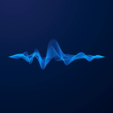 Equalizer'ı vizualisation. Ses dalgası enerji. Vektör çizim