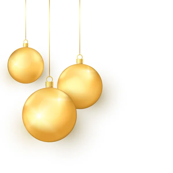 Eleganz Goldenes Weihnachtsspielzeug Set Farbenfrohe Weihnachtsdekoration Traditionelles Symbol Für Neujahr — Stockvektor