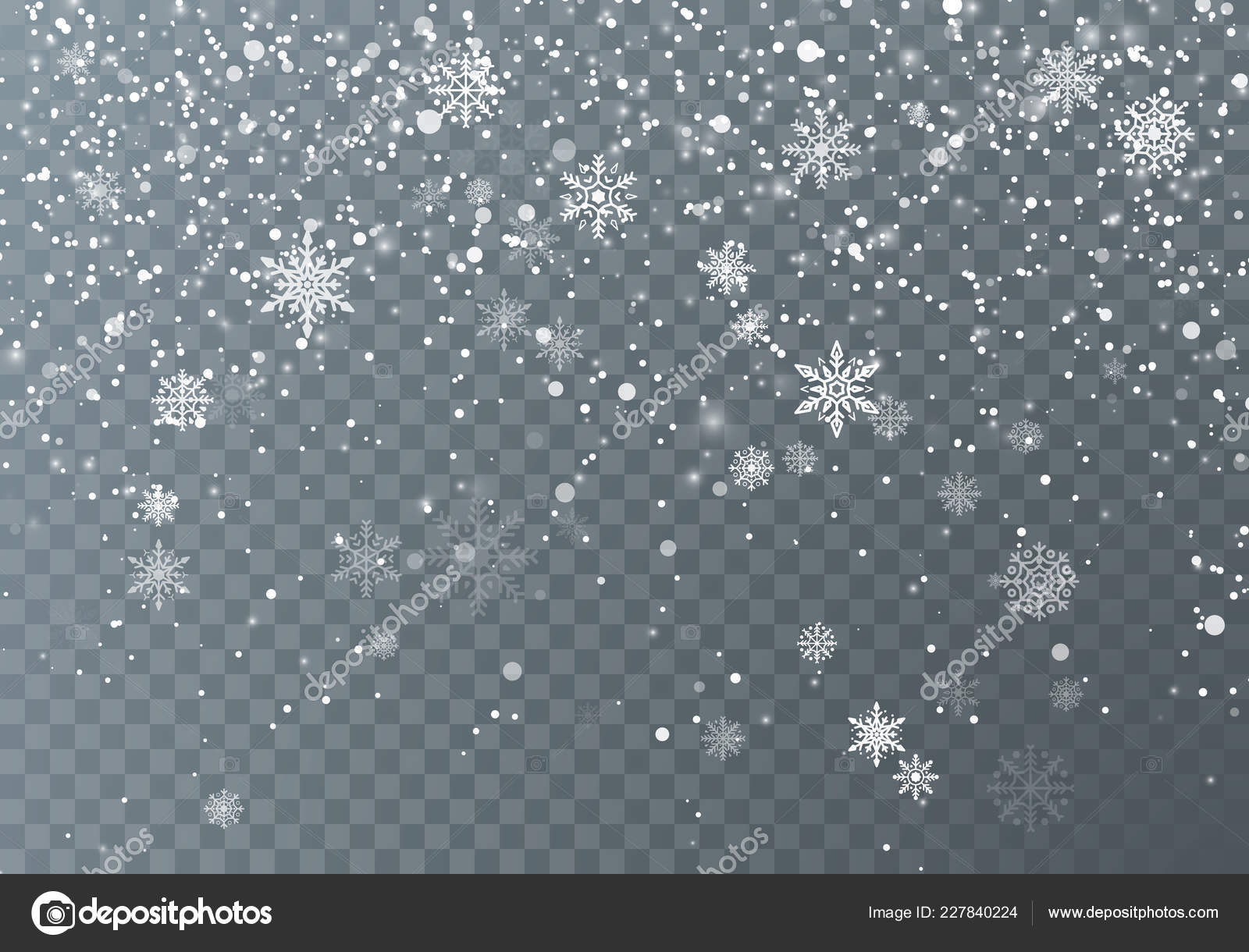 Realistic Snow Falling Loop with transparency Full HD on Make a GIF