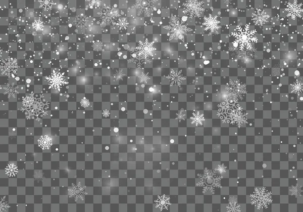 クリスマスの雪 立ち下がり雪とクリスマスの背景 冬の休日の背景 ベクトル図 — ストックベクタ