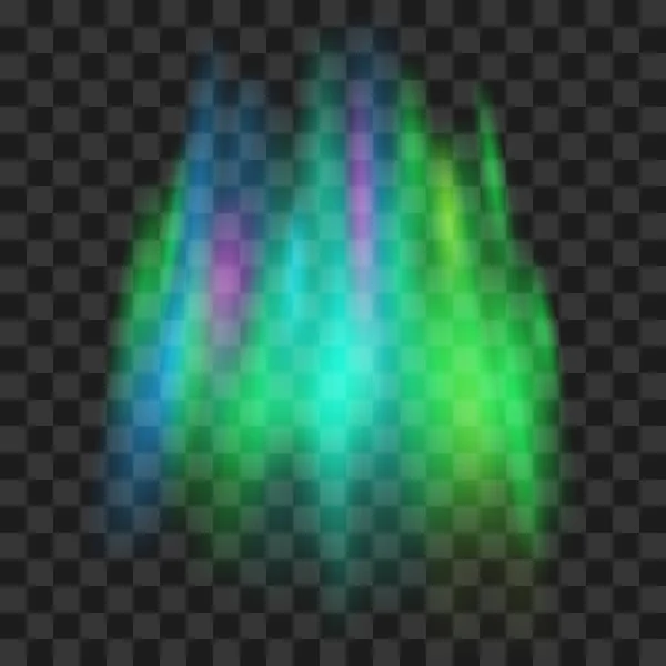 Northern Lights Aurora Borealis Transparent Background Vector Illustration — Stock Vector