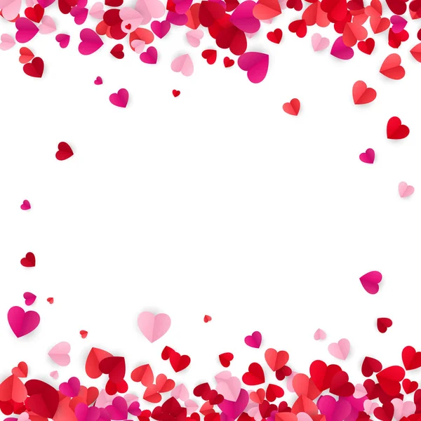 Tło Valentine Day Serca Holiday Ozdoba Elementy Kolorowe Czerwone Serca — Wektor stockowy
