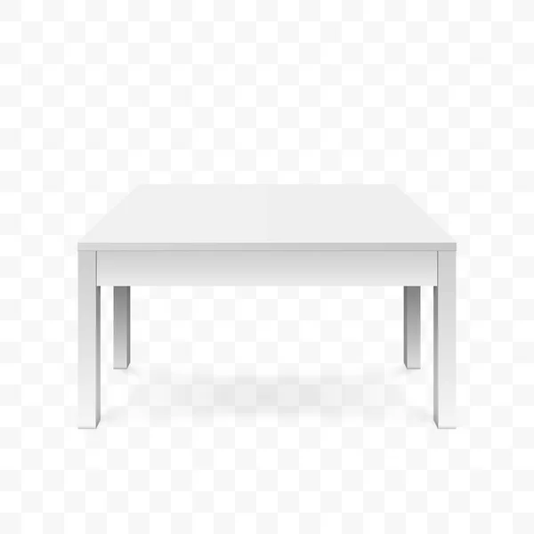 현실적인 화이트 테이블입니다 그림자와 사무실 테이블입니다 배경에서 일러스트 — 스톡 벡터