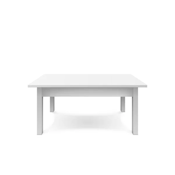 Projeto Mesa Branca Vazia Teble Plástico Com Sombra Vectro Ilustração — Vetor de Stock