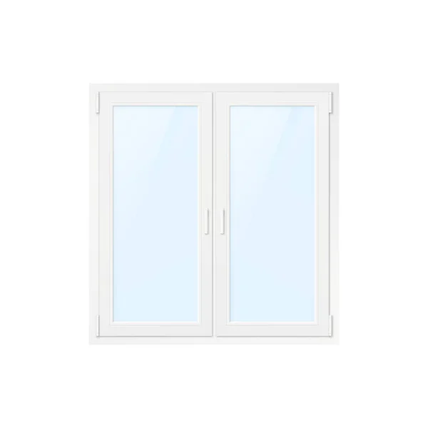 Fenêtre Plastique Bureau Blanc Illustration Vectorielle Isolée Sur Fond Blanc — Image vectorielle