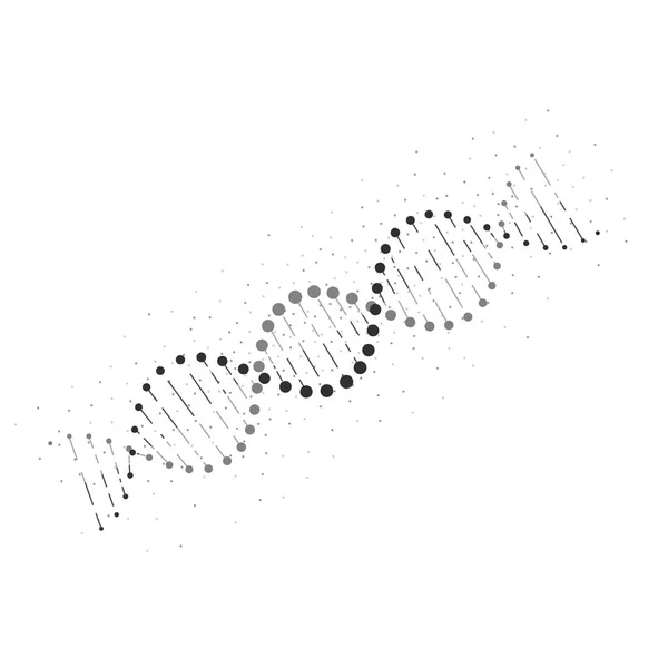 Abstrakte Dna Struktur Dna Symbol Vektor Illustration Isoliert Auf Weißem — Stockvektor