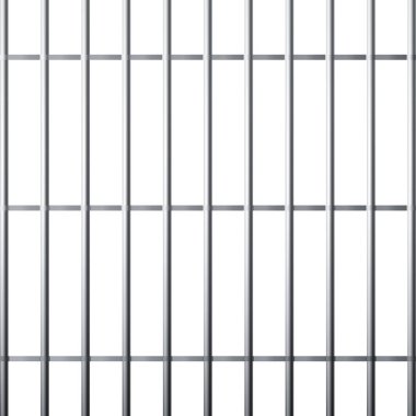 Silhouette of prison grid. Metallic cage isolated on white background. Vector illustration clipart