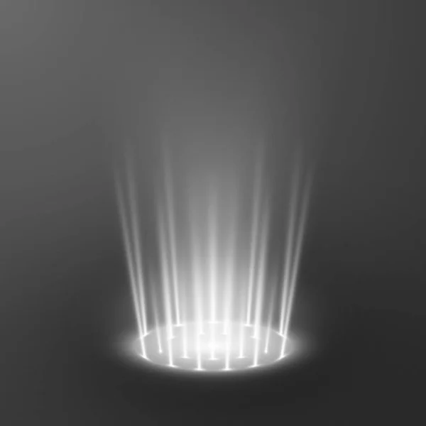 Teleportieren Lichteffekte. magisches Portal. futuristisches holografisches Designelement. Vektorillustration — Stockvektor