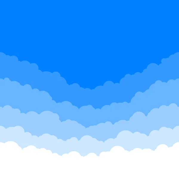 Horizontální bezproblémové mraky. Texturu opakování Skyline. Nebeský pozadí. Vrstvy papíru. Vektorová ilustrace — Stockový vektor