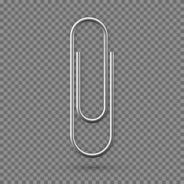 Рисунок Paperclip. Прикрепленная скрепка с тенью. Прикрепить файл бизнес-документа. Векторная иллюстрация на прозрачном фоне — стоковый вектор