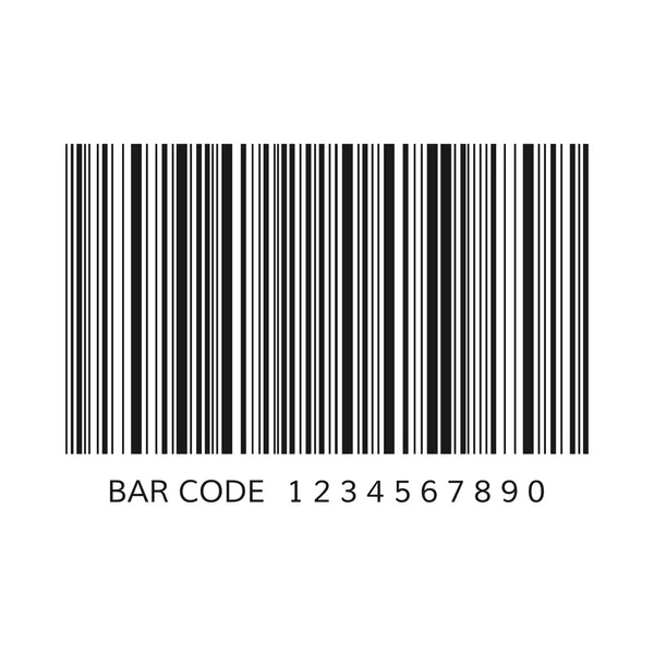 Unieke streepjescode sjabloon. Striped identificatie-informatie over het product. Vector illustratie geïsoleerd op witte achtergrond — Stockvector