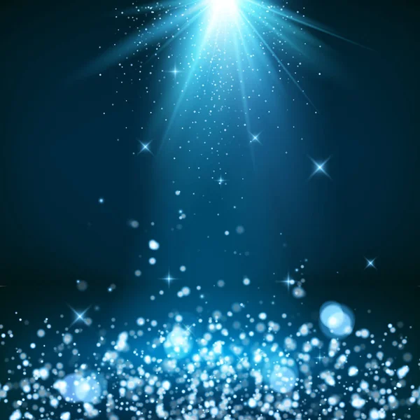 Fantezi Noel arka plan. Parıltı ve bokeh etkisi ile Sahne. Parlak stüdyo arka plan. Vektör çizimi