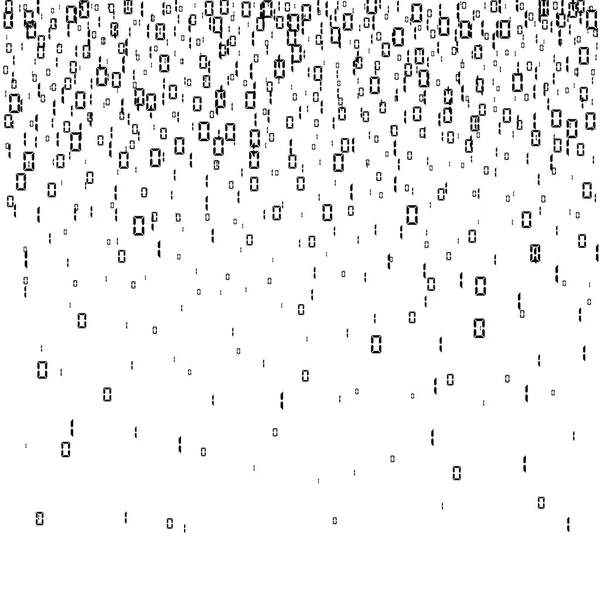 Sfondo codice binario. Codifica dei flussi di dati digitali. Matrice. Illustrazione vettoriale — Vettoriale Stock