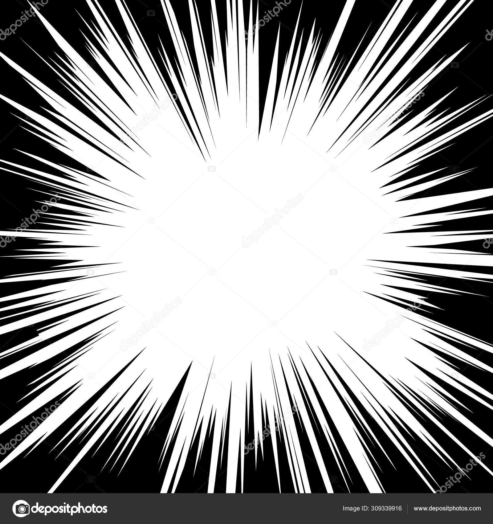 Comic Book Radial Speed Lines Template Manga Speed Frame Cartoon Explosion Background Superhero Action Vector Illustration Stock Vector C Designbyihor Gmail Com 309339916