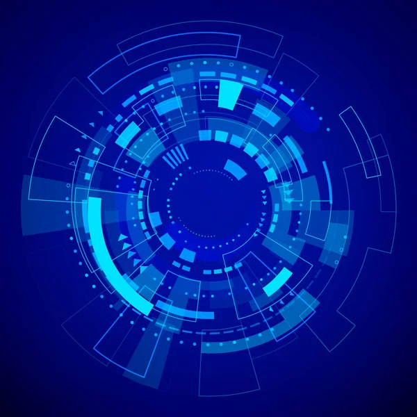 Futurystyczny Wzór Technologii. Blue Abstract tło cyfrowe. Ilustracja wektora — Wektor stockowy