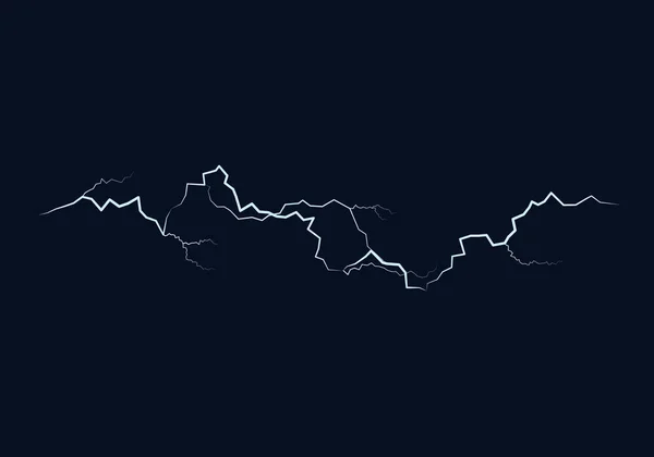 Blitzlichtgewitter Blitz Auf Dunklem Hintergrund Vektor — Stockvektor