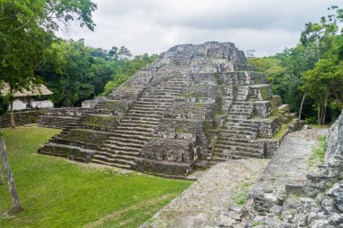 Kuzey Acropolis adlı sit alanı Yaxha, Guatemala, piramit