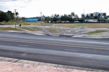 Las Tunas, Cuba - 27 Ocak 2016: Las Tunas Plaza de la Revoluciön (Devrim Meydanı).