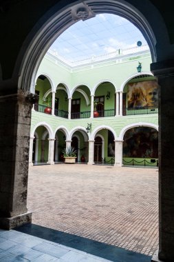Palacio de Gobierno (hükümet Sarayı) Merida, Meksika için iç avlusu.