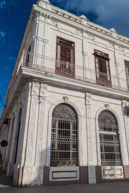 Süslü evde eski: Cienfuegos, Cuba.