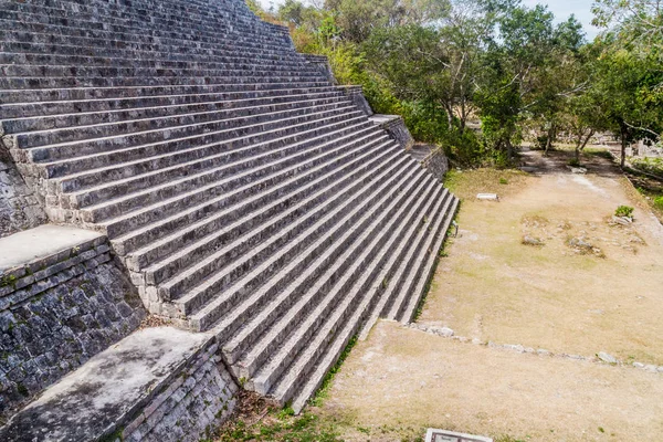 Trap Van Grote Piramide Ruïnes Van Oude Maya Stad Uxmal — Stockfoto