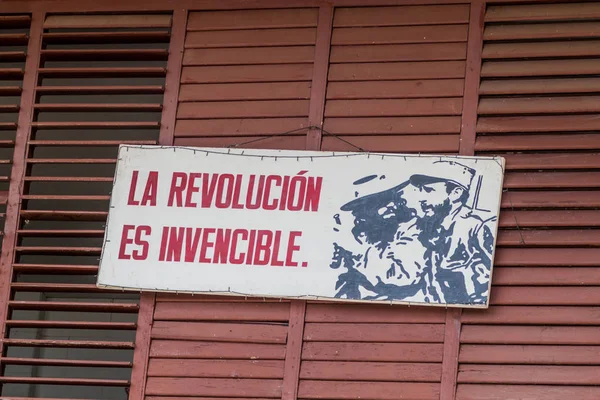 Las Tunas Cuba Jan 2016 Affiche Propagande Las Tunas Cuba — Photo