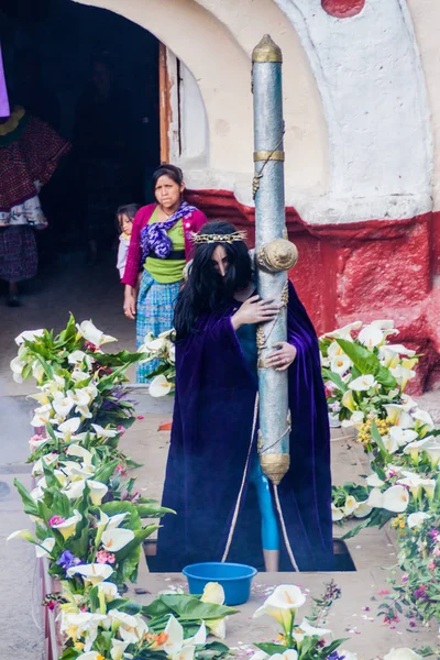 San Mateo Ixtatan Guatemala März 2016 Erste Feierlichkeiten Dorf San — Stockfoto