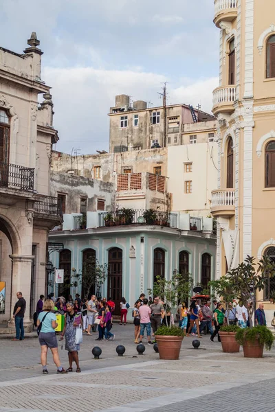Habana Cuba Feb 2016 Antiguos Edificios Coloniales Plaza Vieja Habana — Foto de Stock