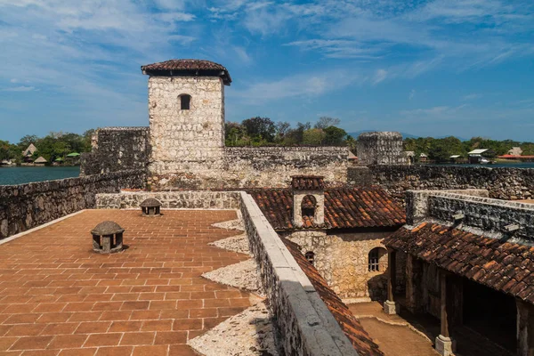 Кастільо Сан Феліпе Іспанської Колоніальної Форт Вході Озера Izabal Гватемалі — стокове фото