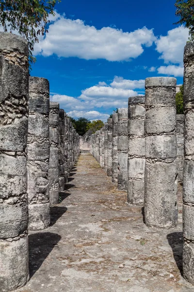 Tempio Delle Mille Colonne Nel Sito Archeologico Chichen Itza Messico — Foto Stock