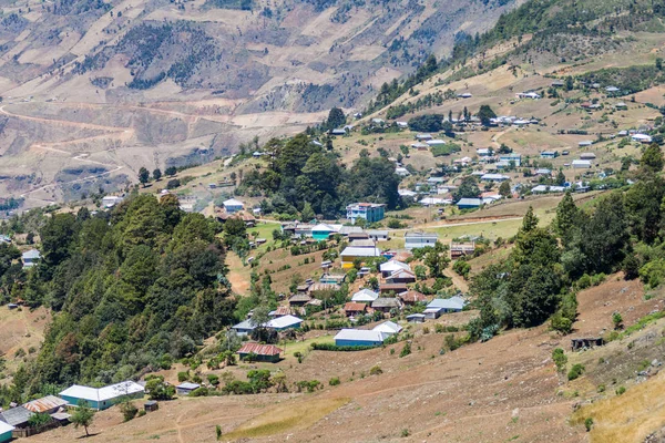 Petit Village Dans Les Montagnes Nord Guatemala — Photo