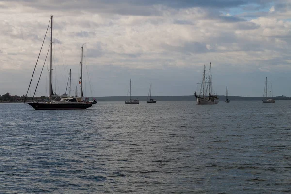 Sailboats Bahia Jagua Bay Cienfuegos Cuba — Stock Photo, Image