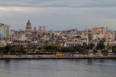 Havana ile ulusal Capitol, Küba'nın manzarası