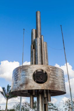 Santa Clara, Cuba - 13 Şubat 2016: Che Guevara anıt Loma del anladın Hill Santa Clara, Küba.