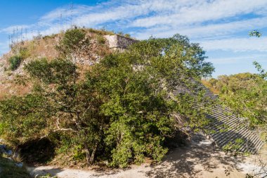 Antik Maya şehir Uxmal, Meksika kalıntıları, büyük piramit