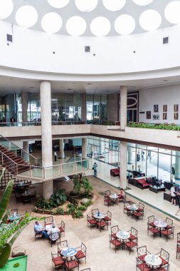 Havana, Küba - 21 Şubat 2016: Lobi, otel Habana Havana'nın Vedado mahallede bulunan Libre.