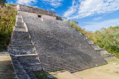 Antik Maya kentin Uxmal, Meksika büyük piramit
