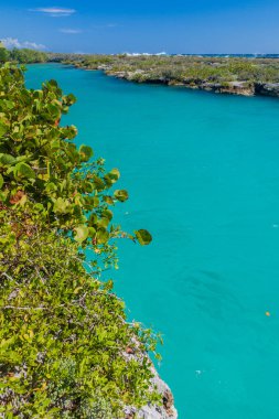Bir sahil, ödeme domuz Playa Giron village, Küba yakınındaki Koyu'nda