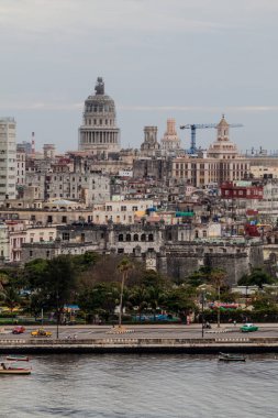 Havana ile ulusal Capitol, Küba'nın manzarası