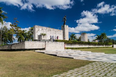 Santa Clara, Cuba - 13 Şubat 2016: Che Guevara anıt Santa Clara, Küba'da turist ziyaret