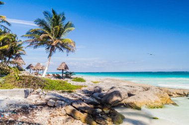 Tulum, Meksika için mükemmel Caribbean beach