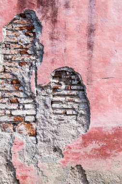 Camagüey, Küba'da bir dilipitated evin cephe