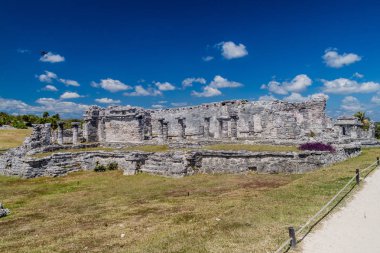 Harabeleri antik Maya kentin Tulum, Meksika
