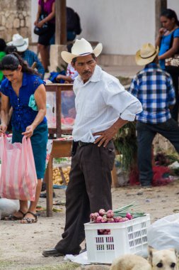 San Manuel De Colohete, Honduras - 15 Nisan 2016: Yerel yerli halkın bir pazar. Ayda iki kez bu köyde büyük bir pazar olduğunu.