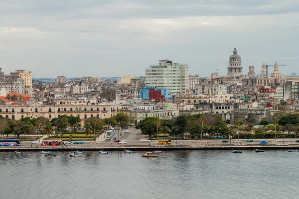 Skyline Havanna Med National Capitol Kuba — Stockfoto