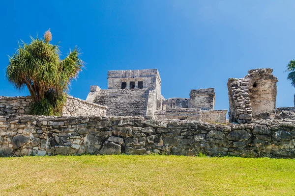 Ruinas Antigua Ciudad Maya Tulum México — Foto de Stock