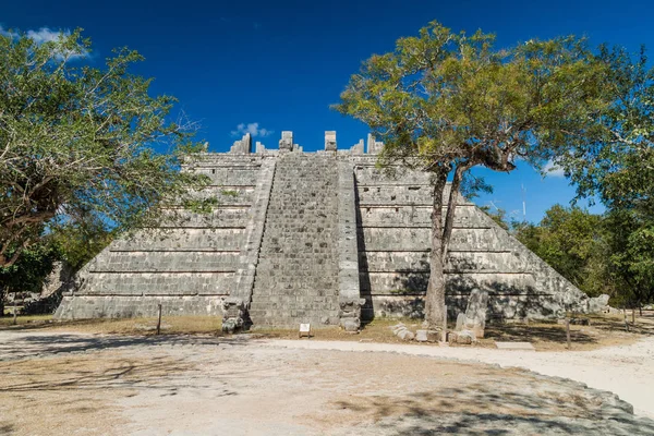 High Priest Tomb Also Called Ossuary Archeological Site Chichen Itza — Stock Photo, Image