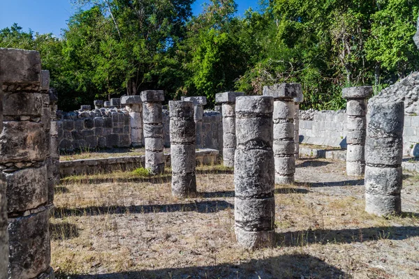 Grupo Templos Las Mil Columnas Sitio Arqueológico Maya Chichén Itzá —  Fotos de Stock