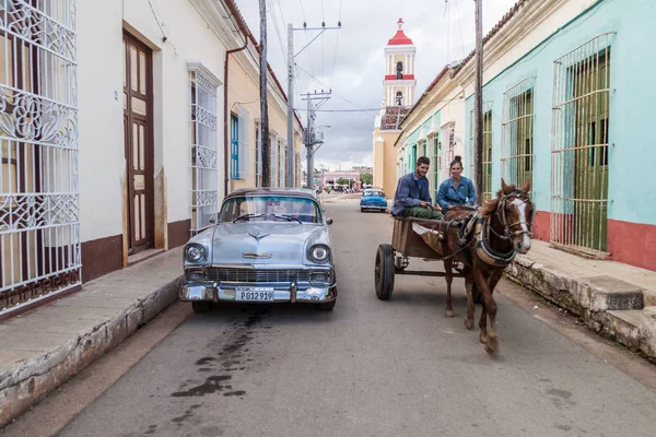 Remedios Kuba 2016 Február Szállítására Vintage Chevrolet Autó Remedios Városában — Stock Fotó